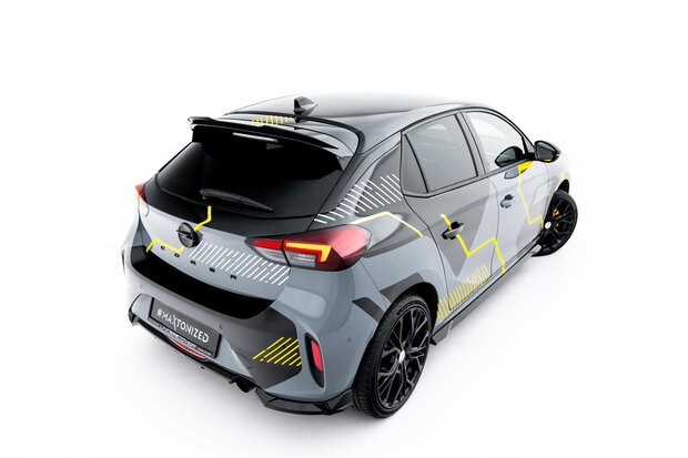 Maxton Design Opel Corsa F Facelift (Mk6 Facelift) Achterklep Spoiler Cap Extention Versie 1