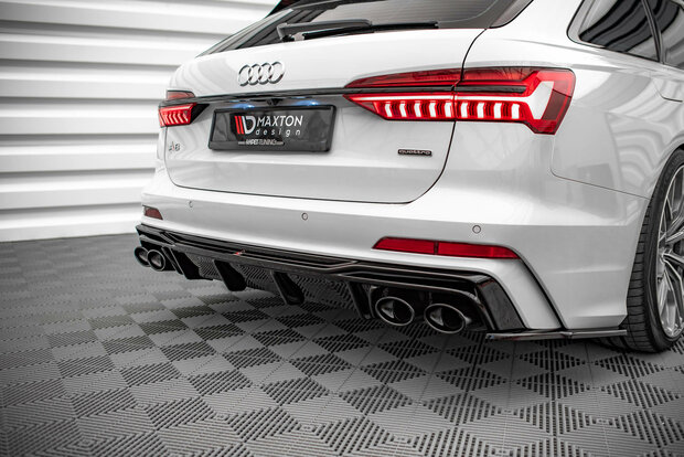 Maxton Design Audi A6 C8 S Line en S6 Uitlaat Sierstuk Look Diffuser Splitter Spoiler