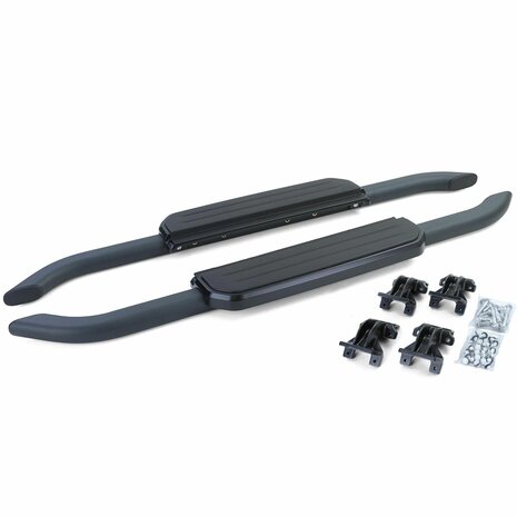 Aluminium Treeplanken Voor Land Rover Defender L663 90 Zwart Sidebars