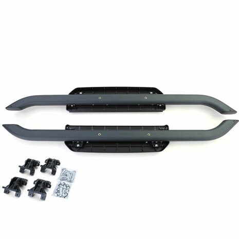 Aluminium Treeplanken Voor Land Rover Defender L663 90 Zwart Sidebars