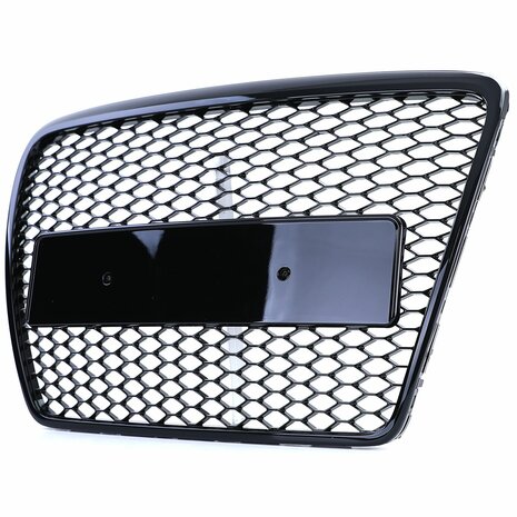 Audi A6 C6/4F Facelift voorgrill zonder embleem hoogglans zwart