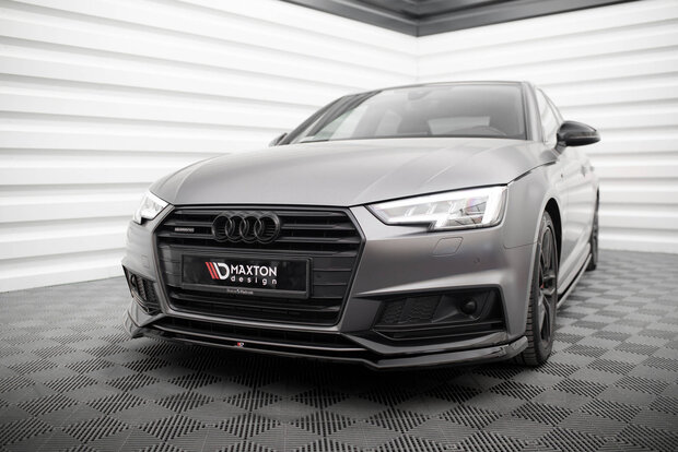Maxton Design Audi A4 B9 S Line Versie 4 Voorspoiler spoiler Splitter Lip