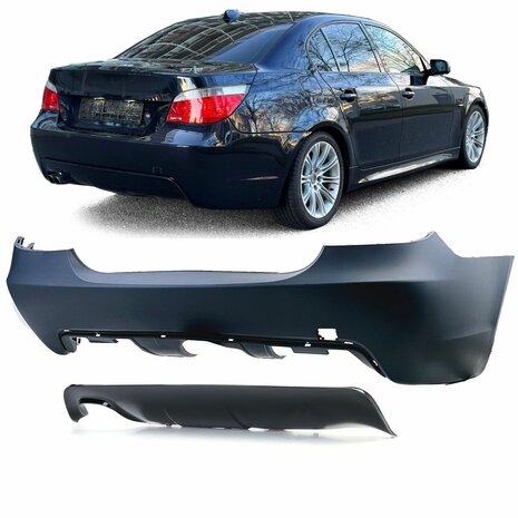 Achterbumper + Diffuser M Pakket Look Geschikt Voor BMW 5 Serie E60 / E61 