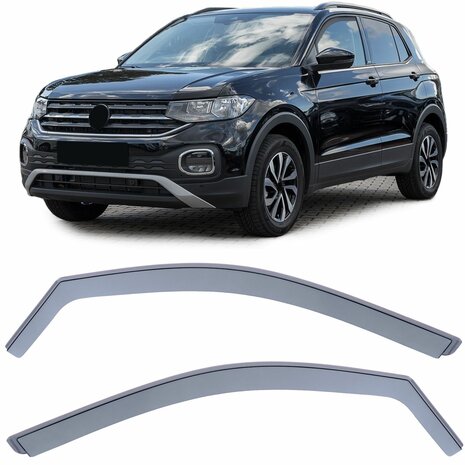 Volkswagen-T-Cross-Vanaf-2018-Smoke-Zijwindscherm-Zijwindschermen-Zijwind-Regen