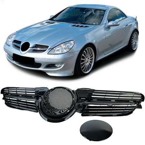 Mercedes-SLK-R171-Sport-Grill-Glans-Zwart