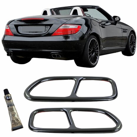 Mercedes-SLK-R171-Uitlaatsierstuk-Zwart
