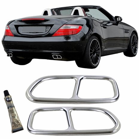 Mercedes-SLK-R171-Uitlaatsierstuk-Chrome