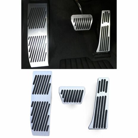 Aluminium-Pedalen-Voor-Bmw-E81-E82-E87-Set-Automaat-Voetsteun 