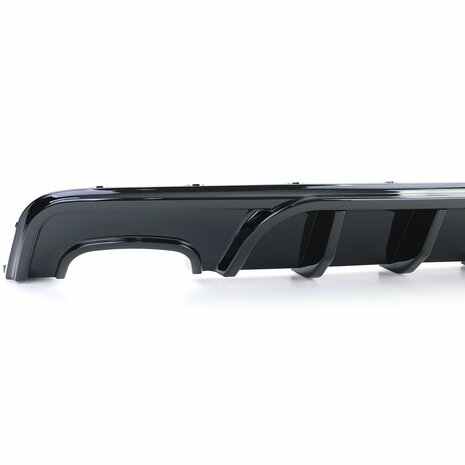 BMW-1-Serie-E82-E88-Achterbumper-Diffuser-Glans-Zwart