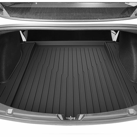 Tesla Model 3 Kofferbakmat Achterzijde Premium Line Rubber 