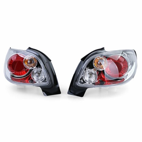 Heldere-Achterlichten-Peugeot-206-CC-Chroom-Set-Links-Rechts