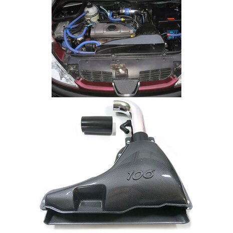 Carbon-Look-Airbox-Peugeot-106-RAM-AIR-Kit-Luchftfilter-1.4-1.6