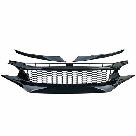 Sport-Grill-Honda-Civic-10-FK6-FK7-FK8-Zwart-Glans-Clean-+-koplampspoilers