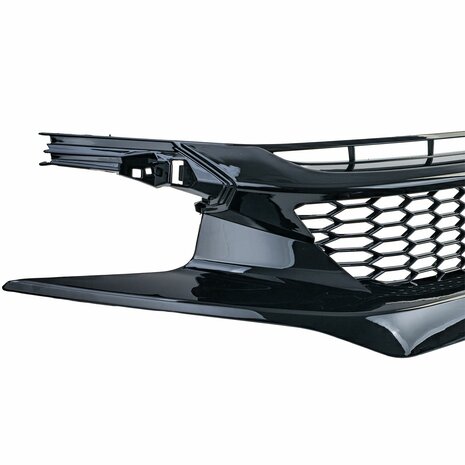 Sport-Grill-Honda-Civic-10-FK6-FK7-FK8-Zwart-Glans-Clean-+-koplampspoilers