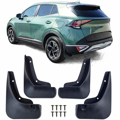 Spatlappen-Set-Voor-Kia-Sportage-NQ5-spatlap-Zwart