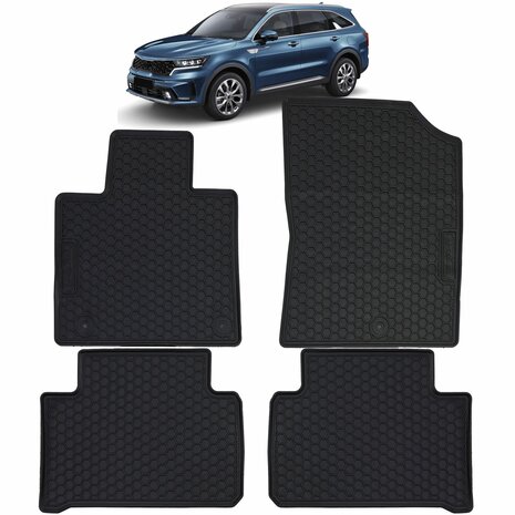 Rubberen-Automatten-Kia-Sorento-MQ4-2020-All-Weather-Vloermatten-Zwart