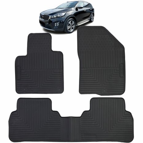 Rubberen-Automatten-Kia-Sorento-3-Vanaf-2015-All-Weather-Vloermatten-Zwart