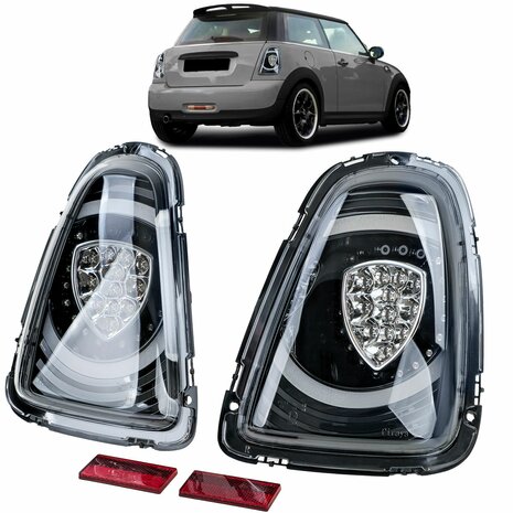 LED-Achterlichten-Voor-Mini-One-Cooper-S-JCW-R56-Facelift-2010-2014-Special-Design-Helder-Smoke