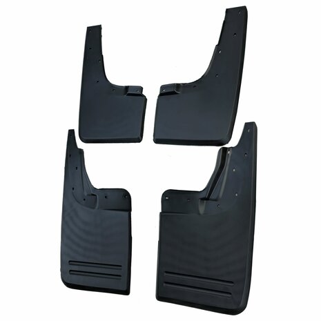VW-Amarok-Spatlappen-Set-Voor-Achter-Zwart