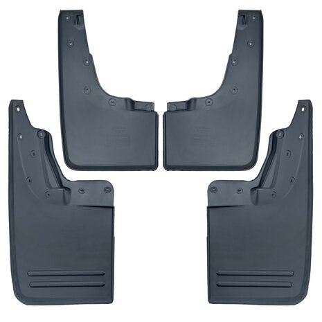 VW-Amarok-Spatlappen-Set-Voor-Achter-Zwart
