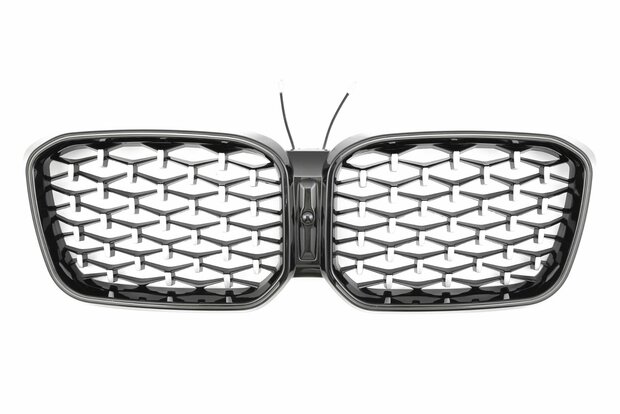 LED-Sport-Grille-BMW-X3-X4-G01-G02-LCI-vanaf 2021-chrome Zwart Diamond