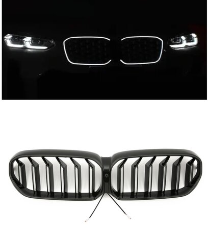 LED-Sport-Grille-BMW-5-Serie-G30-G31-LCI-20202023-Glans-Zwart-Dubbele-Spijl