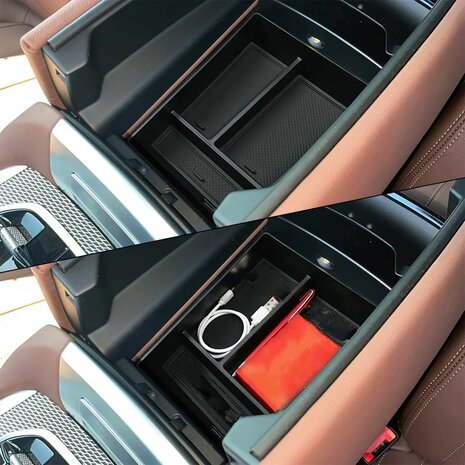Middenconsole Organizer Armsteun voor BMW X5 G05 / X6 G06 / X7 G07 &ndash; Opbergvak Inzet