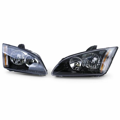 Koplampen-Zwart-Ford-Focus-II-2004&ndash;2008-Set-Links-Rechts