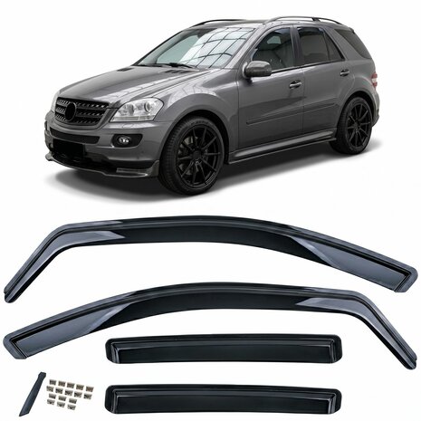Mercedes-ML-W164-Zijwindscherm-Windscherm-Regen