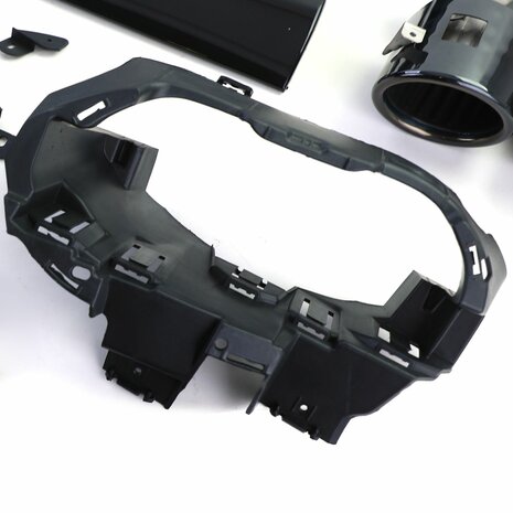 Uitlaat-Diffuser-Mercedes-CLA-C118-X118-AMG-Look-Glans-Zwart