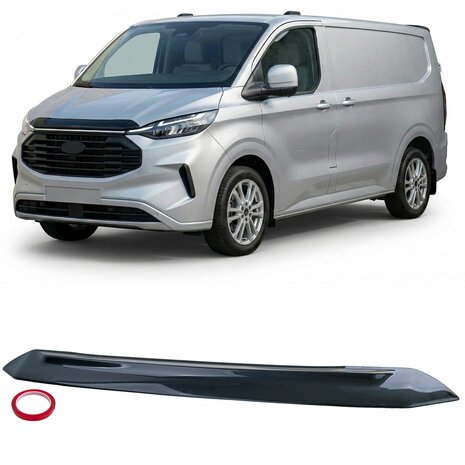 Motorkap-Steenslagbeschermer-Voor-Ford-Transit-En-Tourneo-Custom-Glans-Zwart