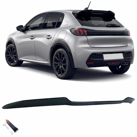 Dakspoiler-Peugeot-208-II-Performance-Zwart-Glans-2019-2023-Achterspoiler
