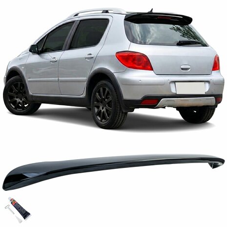 Dakspoiler-Peugeot-307-Performance-Zwart-Glans-2000-2008-Achterspoiler-Look