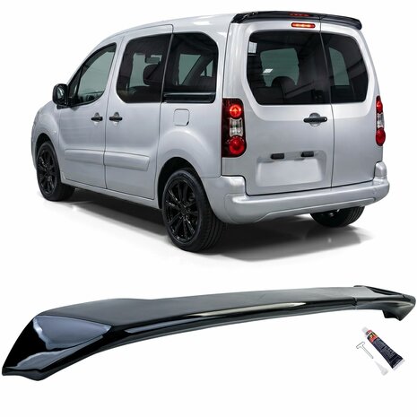 Peugeot-Partner-Citro&euml;n-Berlingo-Dakspoiler-Set-Zwart-Glans-2008-2018-2-delig