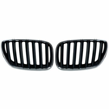 bmw-x5-e53-sport-nieren-grill-chroom-Zwart-2-delig