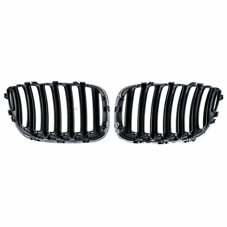 bmw-x5-e53-sport-nieren-grill-chroom-Zwart-2-delig