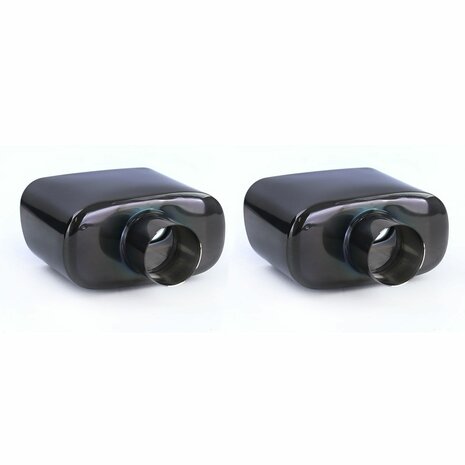 Uitlaat-Sierstuk-Set-Voor-Bmw-X5-E53-Rvs-Zwart