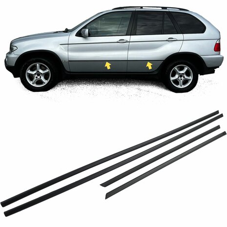 Deurlijsten Voor Bmw X5 E53 Set Stootlijsten 4 Delig