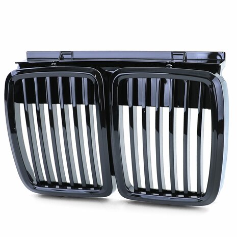 Grill-Voor-Bmw-3-Serie-E30-Zwart-glans