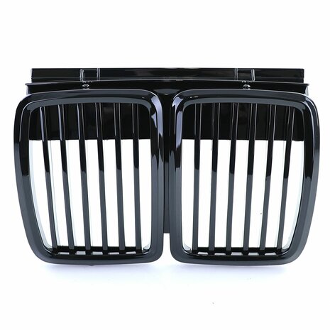 Grill-Voor-Bmw-3-Serie-E30-Zwart-glans