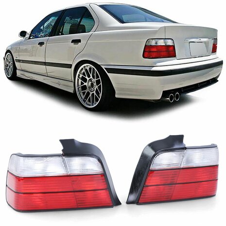 bmw-e36-sedan-achterlichten-Rood-Wit-1990-1999