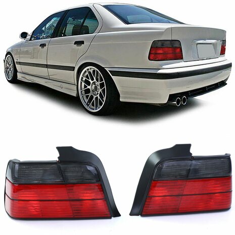 bmw-e36-sedan-achterlichten-Rood-Zwart-1990-1999