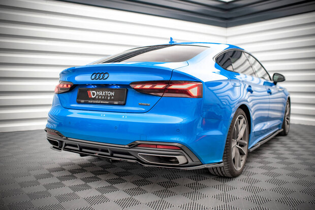 Maxton Design Audi A5 S Line F5 Facelift Rear Splitter Vertical Bar Versie 1