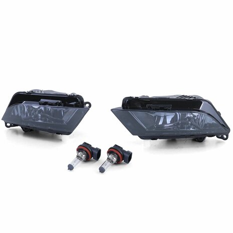 Mistlamp Set Zwart Smoke Seat Ibiza Leon Toledo incl. Lampen