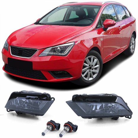 Mistlamp Set Zwart Smoke Seat Ibiza Leon Toledo incl. Lampen