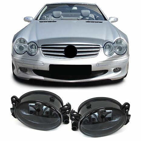 Smoke-Mistlampen-Grill-Bumper-Geschikt-Voor-Mercedes-W204-W164-W463-W209-W219-W169-W211