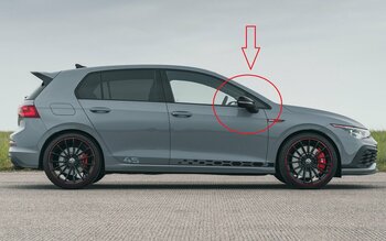 Spiegelkappen Hoogglans Zwart Geschikt Voor Volkswagen Golf 8 Nieuw in het assortiment! 