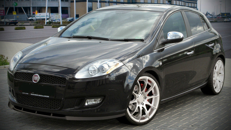 Fiat Bravo Ii Front Spoiler Splitter Diffuser Carbon Look