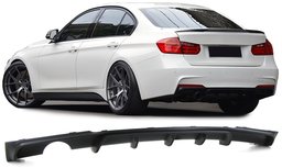 Bmw 3 serie F30 M Pakket Achterbumper Diffuser Mat Zwart Enkele Uitlaat Uitsparing M Performance Look Bmw 3 serie F30 M Pakket Achterbumper Diffuser Mat Zwart Enkele Uitlaat Uitsparing M Performance Look