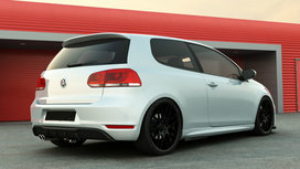 Maxton Design Volkswagen Golf 6 GTI / GTD Diffuser achterbumper inzetstuk 2x uitlaat linkerzijde Maxton Design Volkswagen Golf 6 GTI / GTD Diffuser achterbumper inzetstuk 2x uitlaat linkerzijde
